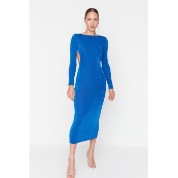 Rochie midi cu spate decupat