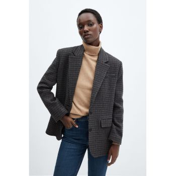 Sacou lejer cu model houndstooth Lena