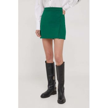 United Colors of Benetton fusta culoarea verde, mini, drept