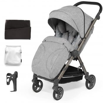 Carucior sport pliabil Skiddou Mell Normandic dream, ultracompact pentru calatorii, Gri deschis ieftin