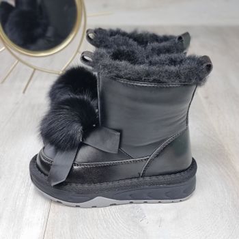 Ghete Fata Tip UGG Negre Marca