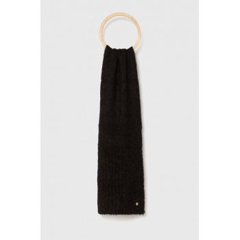 Granadilla esarfa de lana culoarea negru, neted de firma original
