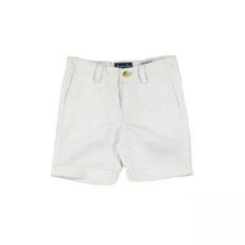 Pantaloni scurti albi din in (3203), 9 ani 134 cm la reducere