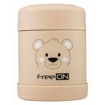 Termos FreeON pentru alimente solide Beige Bear