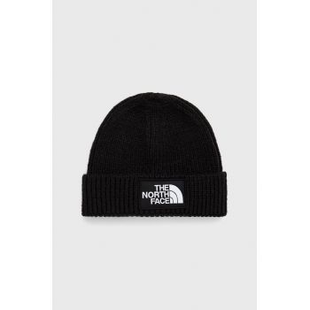 The North Face caciula copii culoarea negru, din tricot gros