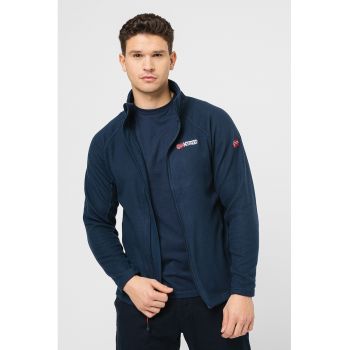 Bluza sport din fleece cu fermoar si maneci raglanTug