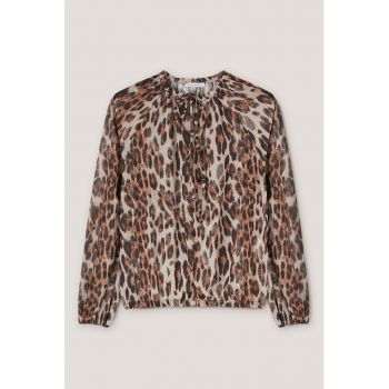 Bluza vaporoasa cu animal print