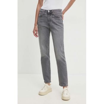 Levi's jeansi 501 CROP femei high waist