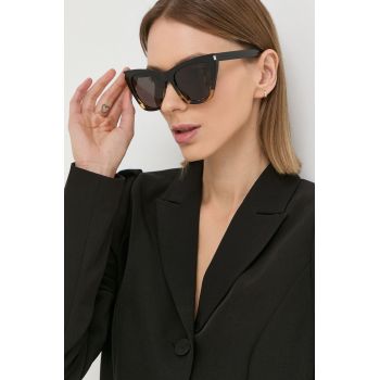 Saint Laurent ochelari de soare femei, culoarea maro, SL 214 KATE