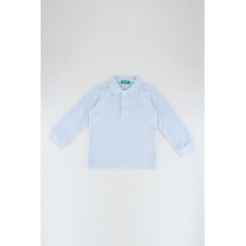 Bluza polo din pique de bumbac organic