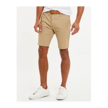 Pantaloni chino scurti cu o curea in talie THBConta 3689