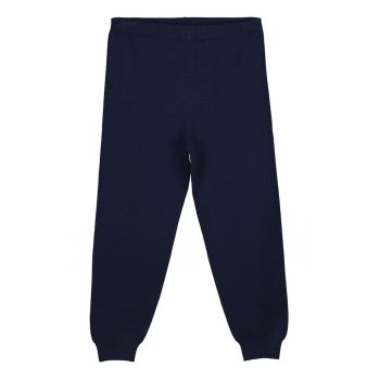 Pantaloni de trening conici uni cu insertii elastice pe glezne ieftini