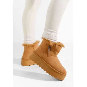 Cizme tip ugg Jamya camel