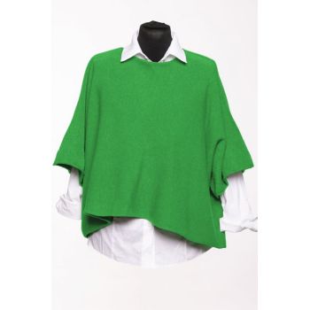 Pulover versatil cu maneca fluture din vascoza, verde