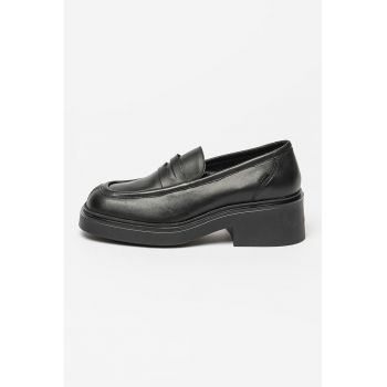 Pantofi loafer din piele cu toc masiv Daff-Ey