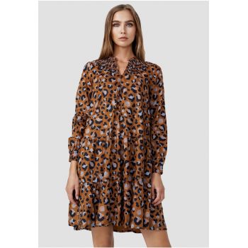 Rochie cu model animal print Kleider Leo 3021