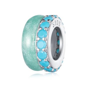 Talisman din argint Duo Turquoise