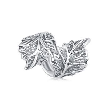 Talisman din argint Silvery Leaves