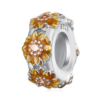 Talisman din argint Sunflower Thin Band