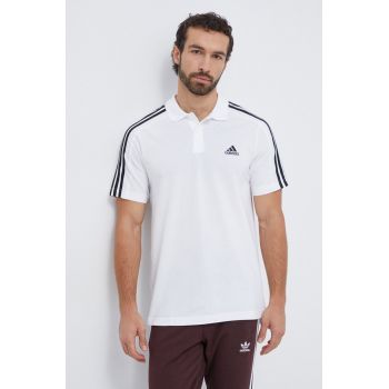 adidas polo de bumbac culoarea alb, cu imprimeu IC9312