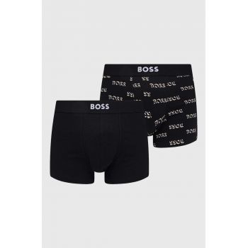 BOSS boxeri 2-pack bărbați, culoarea negru 50509267