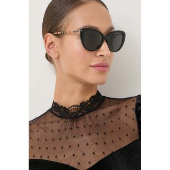 Burberry ochelari de soare femei, culoarea negru