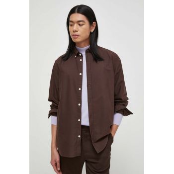 Les Deux camasa barbati, culoarea turcoaz, cu guler button-down, regular