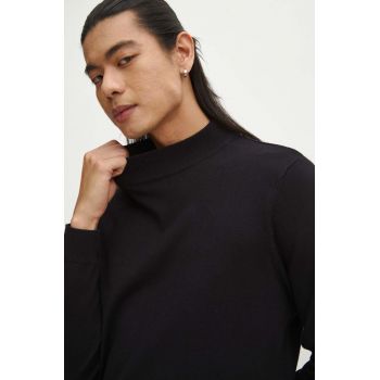 Medicine pulover barbati, culoarea negru, light, cu turtleneck