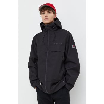 Tommy Jeans geacă bărbați, culoarea negru, de tranziție DM0DM17889