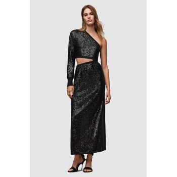 AllSaints rochie Daisy culoarea negru, maxi, drept