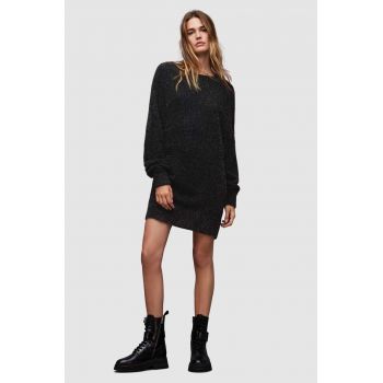 AllSaints rochie Dazzle culoarea negru, mini, oversize