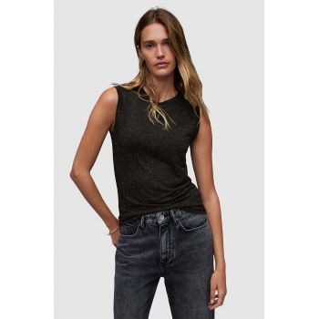 AllSaints top Imogen femei, culoarea negru