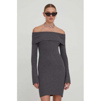 Hollister Co. rochie culoarea gri, mini, mulata