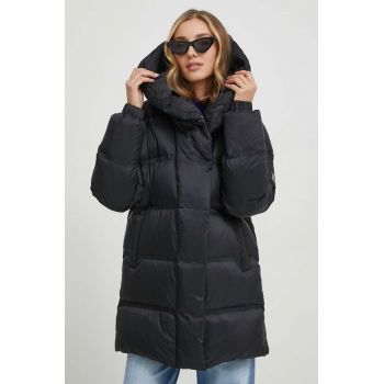 Tiffi geaca de puf femei, culoarea negru, de iarna, oversize