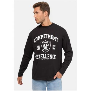 Bluza unisex relaxed fit de trening din bumbac organic NFL Raidere Commitment To Excellence 6287