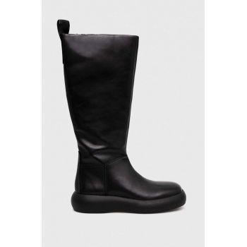 Vagabond Shoemakers ghete de piele JANICK femei, culoarea negru, cu platforma, 5439.101.20