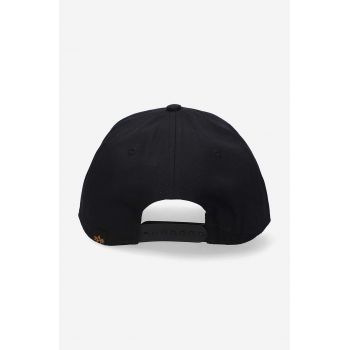 Alpha Industries șapcă de baseball din bumbac culoarea negru, cu imprimeu 126912.682-black