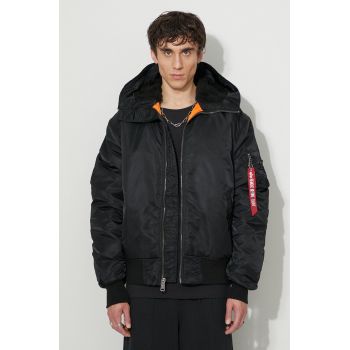 Alpha Industries geacă MA-1 Hooded bărbați, culoarea negru, de tranziție 158104.03-black