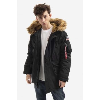 Alpha Industries geacă Polar Jacket bărbați, culoarea negru, de iarnă 123144.03-black