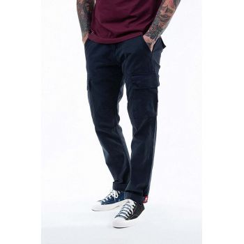 Alpha Industries pantaloni de bumbac Agent culoarea bleumarin, drept 158205.07-navy