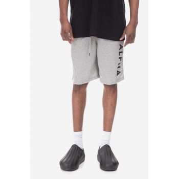 Alpha Industries pantaloni scurți Alpha Jersey bărbați, culoarea gri 116366.17-grey