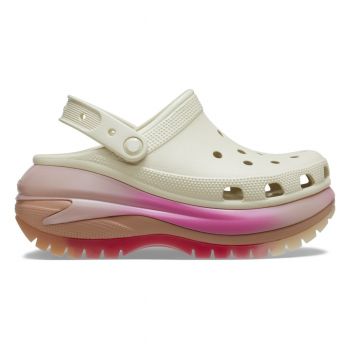 Saboti Crocs Classic Mega Crush ColorDip Clog Bej - Bone/Multi