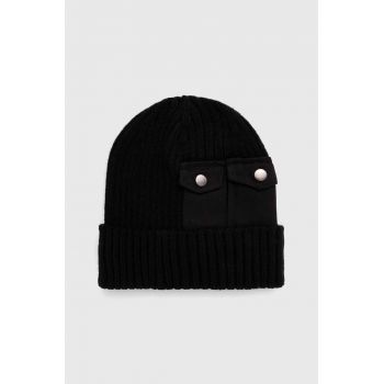 Alpha Industries căciulă Utility Beanie culoarea negru, din țesătură uni 138904.03