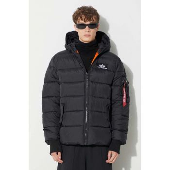 Alpha Industries geacă Hooded Puffer Alpha FD bărbați, culoarea negru, de iarnă