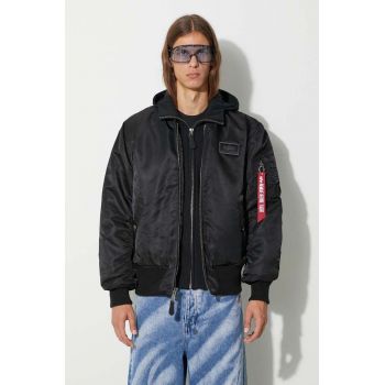 Alpha Industries geacă MA-1 D-Tec bărbați, culoarea negru, de tranziție 183110.515