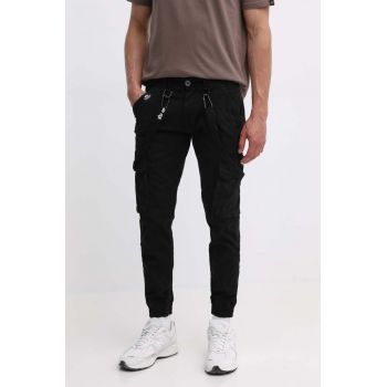 Alpha Industries pantaloni bărbați, culoarea negru