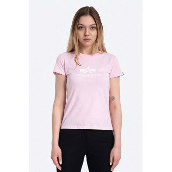 Alpha Industries tricou din bumbac New Basic T Wmn culoarea roz 196051.491-pink