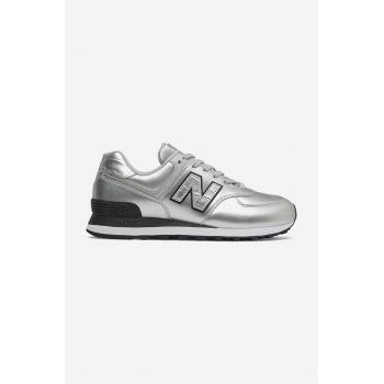 New Balance sneakers culoarea argintiu, WL574PN2 WL574PN2-PN2 ieftini