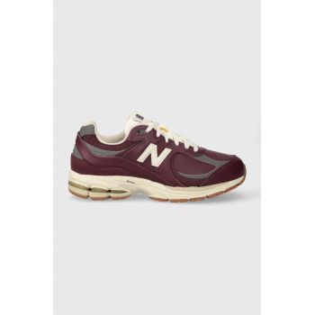 New Balance sneakers din piele 2002 culoarea bordo