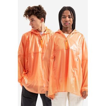 Rains geacă de ploaie Ultralight Anorak culoarea portocaliu, de tranziție, oversize 18760.ORANGE-ORANGE